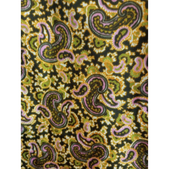 Vtg Fem Form Paisley 70s Flower Power Mock Neck Backk Zip Blouse Top Bohemian - Picture 8 of 11